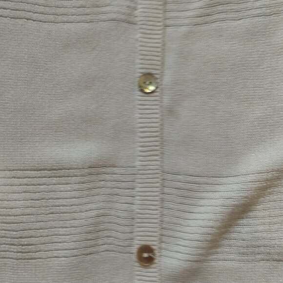 BCBGeneration Off-White Button-down Back Sleeveless Viscose-blend Top Women's M - Picture 6 of 9